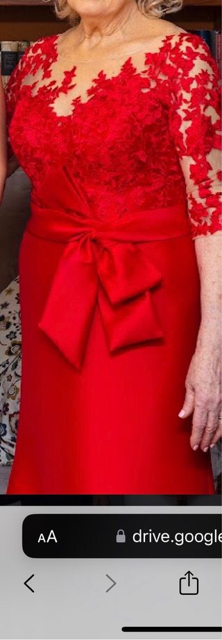 Vestido de fiesta o para Madrina Pronovias rojo