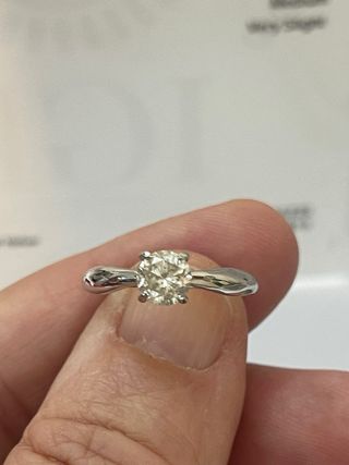 Anillo Oro 18k Diamante 0.61 Ct SI2/F