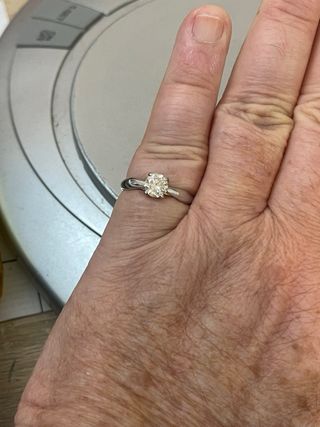 Anillo Oro 18k Diamante 0.61 Ct SI2/F