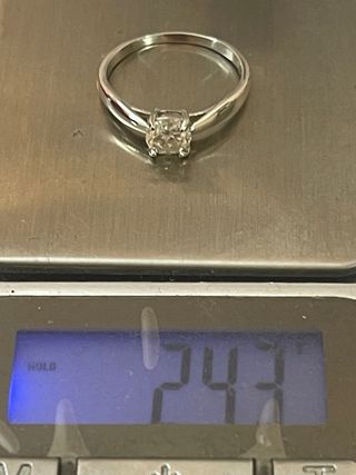 Anillo Oro 18k Diamante 0.61 Ct SI2/F