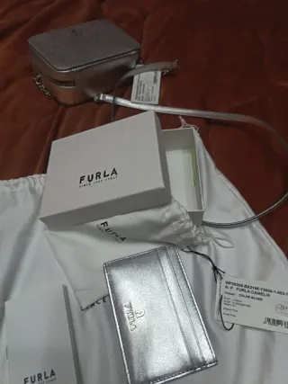 Porta carte credito argento Furla