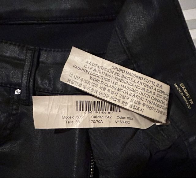 Pantalón negro Massimo Dutti Talla 38