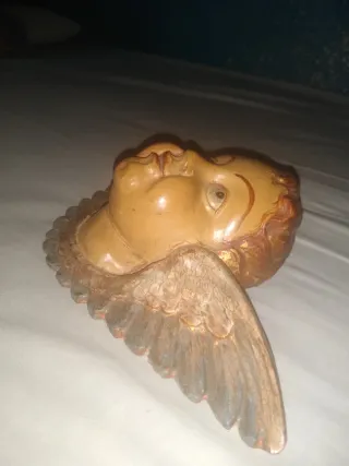 Pareja de querubines barrocos madera