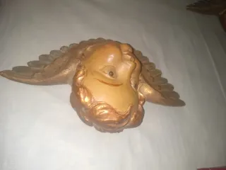 Pareja de querubines barrocos madera