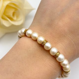 Pulsera perlas con oro 18kt y diamantes