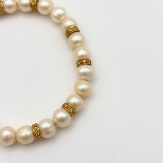 Pulsera perlas con oro 18kt y diamantes
