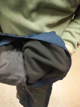 Pantalón de trabajo forrado azul y verde