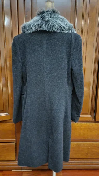 Abrigo largo mujer gris talla 42