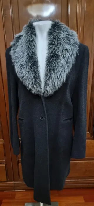 Abrigo largo mujer gris talla 42