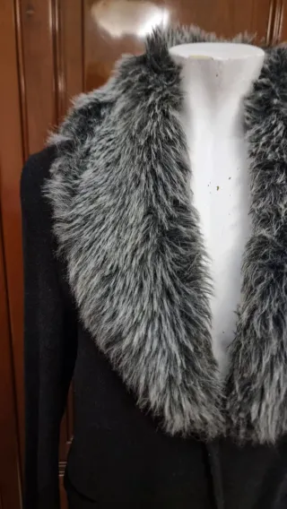 Abrigo largo mujer gris talla 42