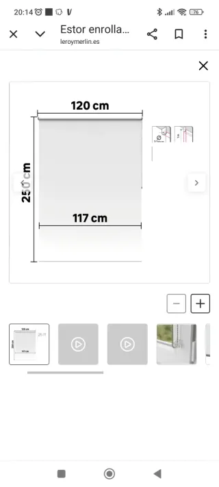 Estor enrollable blanco