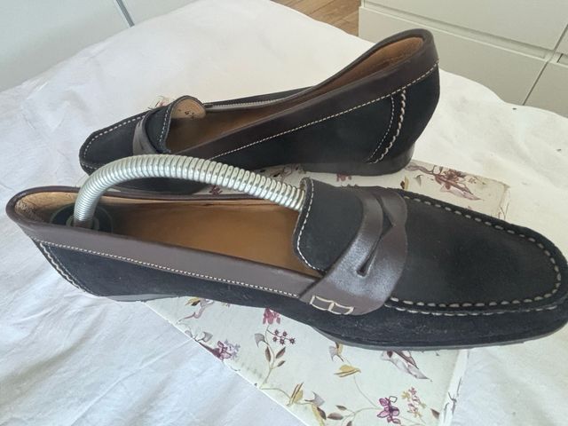 Zapatos Lottusse Negros y cuero marrón oscuro