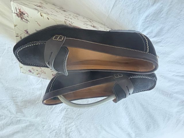 Zapatos Lottusse Negros y cuero marrón oscuro