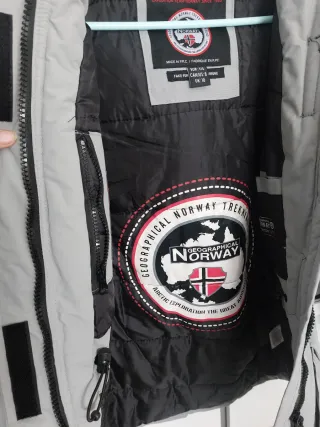 Chaqueta Geographical Norway gris talla S original