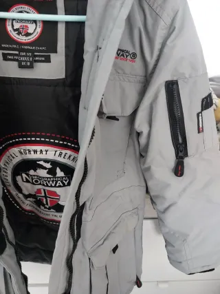 Chaqueta Geographical Norway gris talla S original