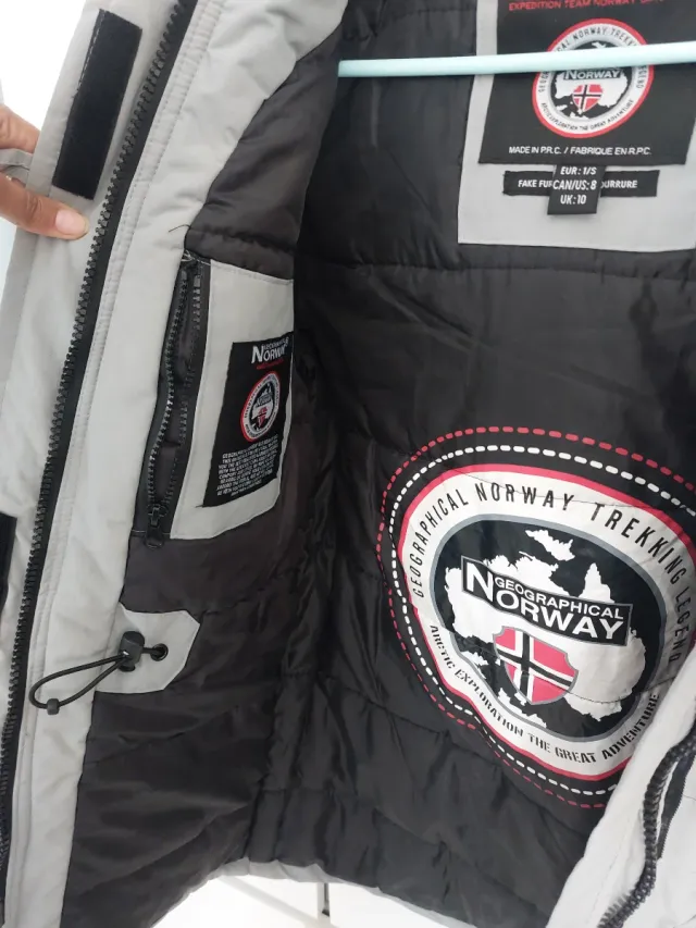 Chaqueta Geographical Norway gris talla S original