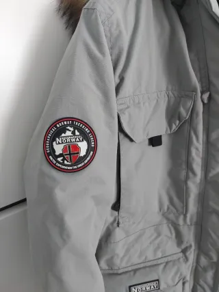 Chaqueta Geographical Norway gris talla S original