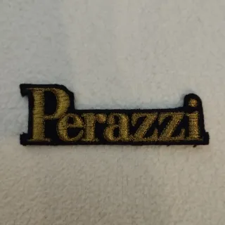 Patch Perazzi ricamato oro su nero