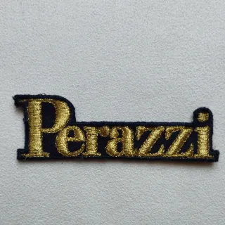 Patch Perazzi ricamato oro su nero