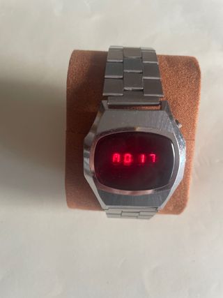 OROLOGIO DIGITALE LED ROSSO DATA TIME CORP ANNI '70