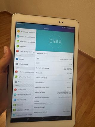 Tablet Huawei Blanca y Multicolor