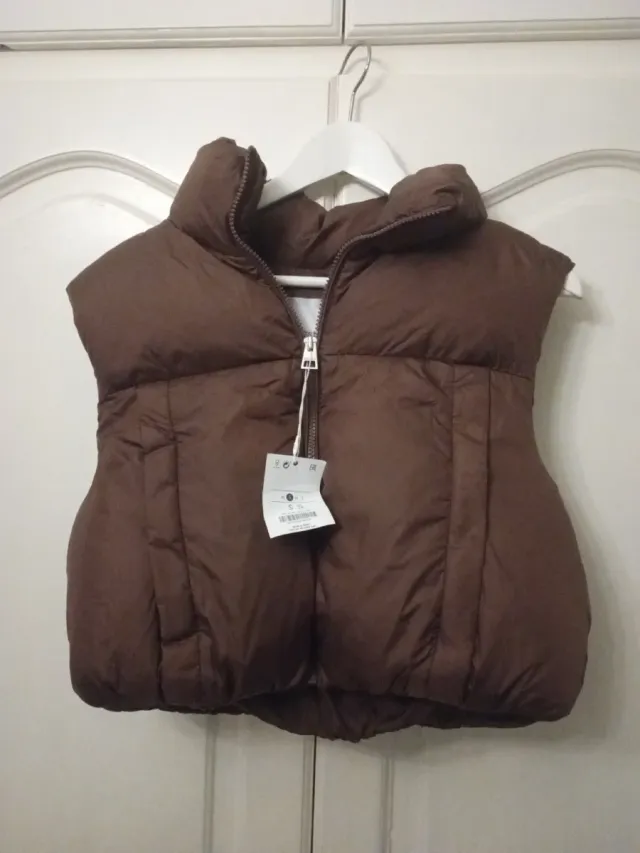 Chaleco acolchado marrón