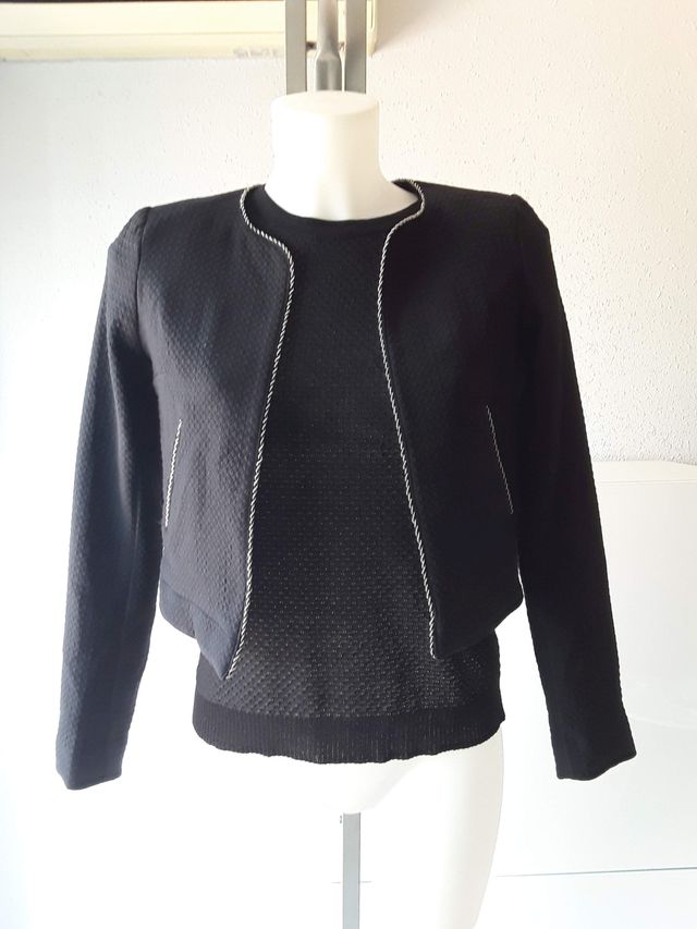 Chaqueta Torera Camaïeu Negra Talla M