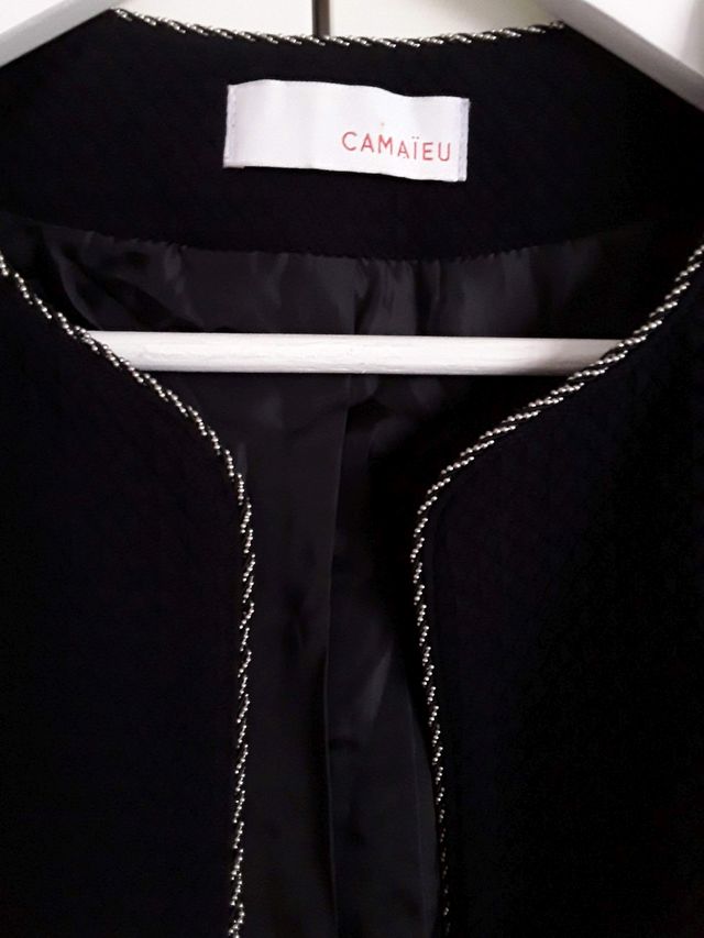 Chaqueta Torera Camaïeu Negra Talla M