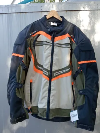 Chaqueta Moto Negra Naranja Talla 4XL sin estrenar