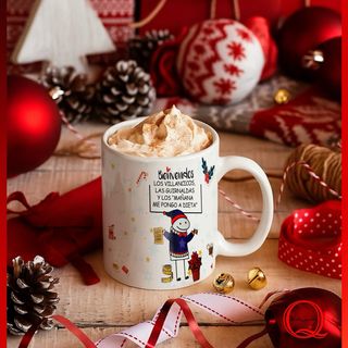 Taza Navidad Cerámica Blanca