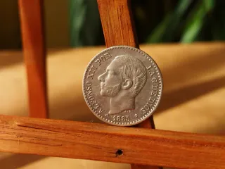 Moneda Plata 50 céntimos 1885 *8*6 Alfonso XII