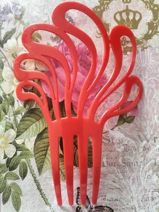 Peineta flamenca naranja