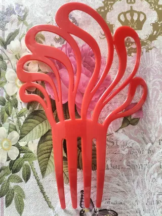 Peineta flamenca naranja