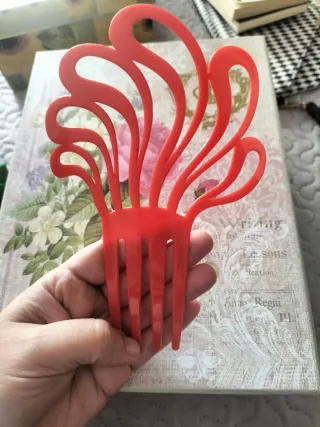 Peineta flamenca naranja