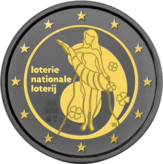 2 euro Belgio 2025 Rutenio Lotteria Nazionale