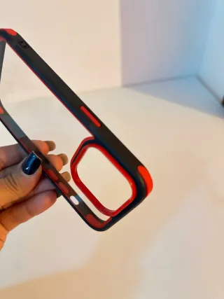 Cover iPhone 14 Pro - Nero/Rosso