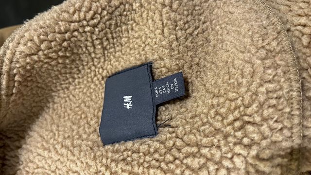 Cazadora efecto ante con borrego