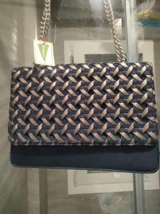 Bolso de mano tejido mujer