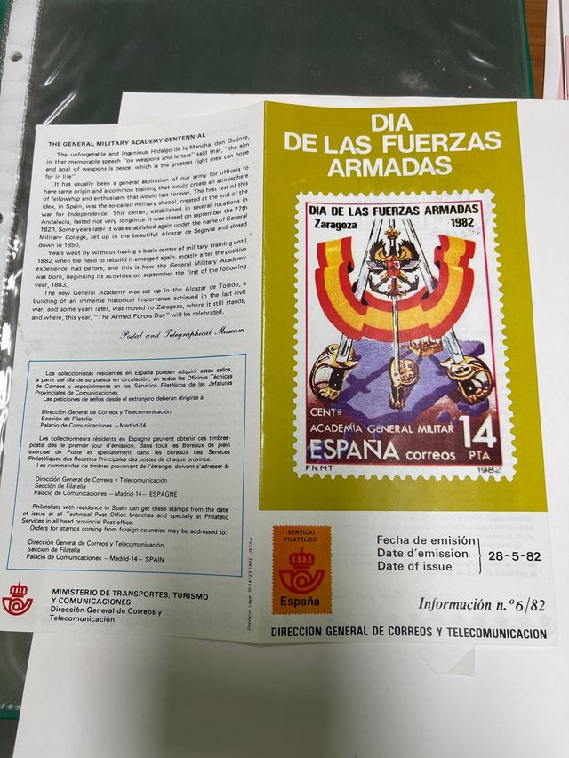 Francobolli Spagna Forze Armate 1982