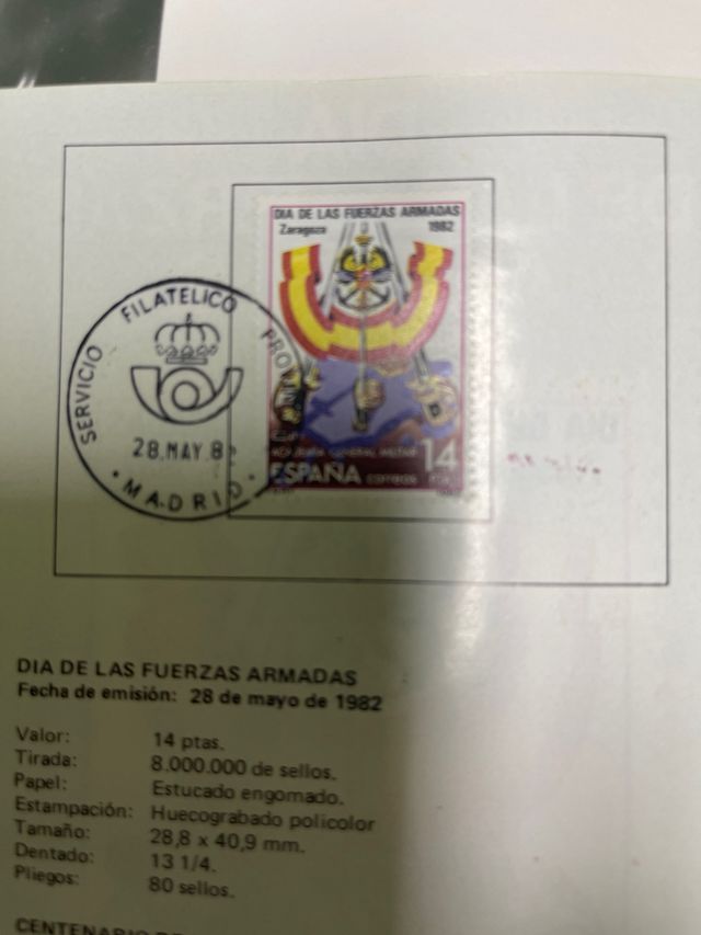 Francobolli Spagna Forze Armate 1982