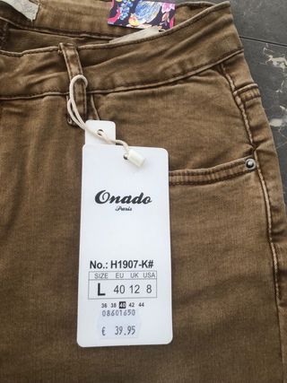 Pantalón mujer con bordado étnico
