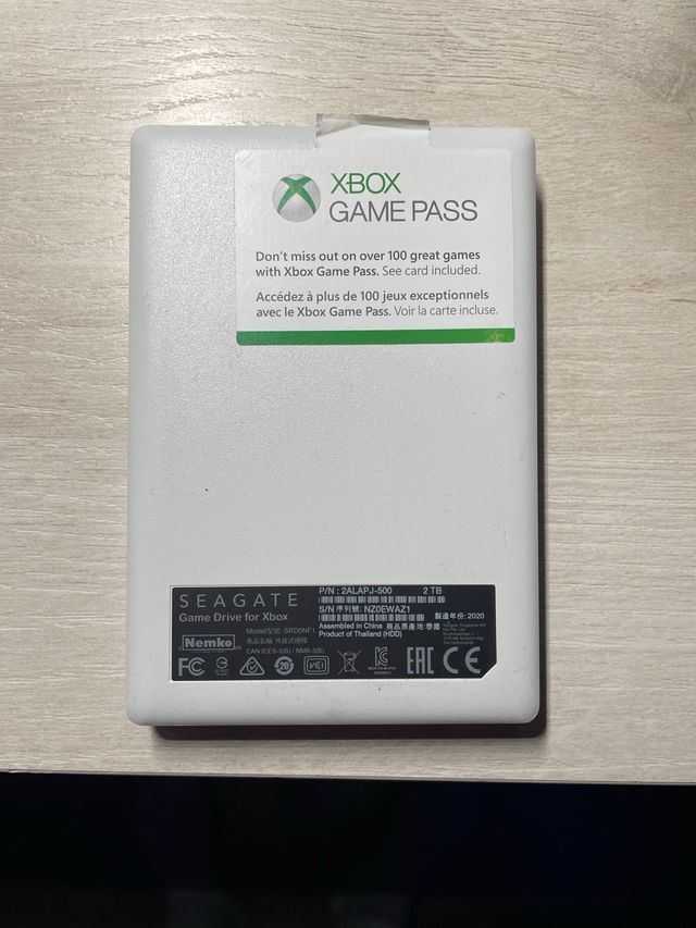 Disco Duro Externo Xbox Seagate 2TB