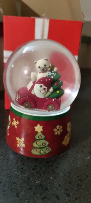 Palla di neve Thun Babbo Natale Teddy