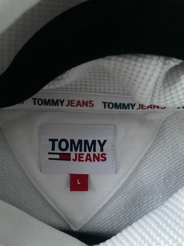 Sudadera Tommy Jeans Blanca Talla L