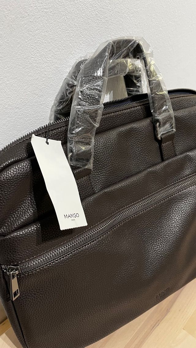 Maletín Portadocumentos Mango Marrón