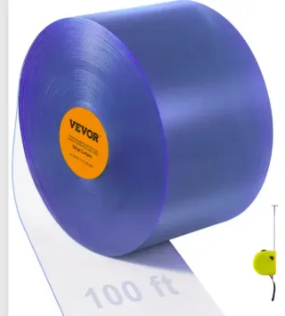 Cortina Tiras PVC VEVOR 3048x30.5cm Blu