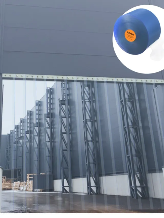 Cortina Tiras PVC VEVOR 3048x30.5cm Azul