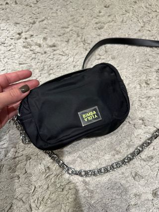 Pack 2 Bolsos Bimba y Lola Negro y Camel. De piel.