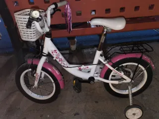 Bicicleta infantil niña rosa y blanca