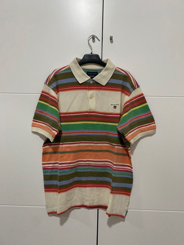 Polo GANT de rayas multicolor de niño talla 11-12